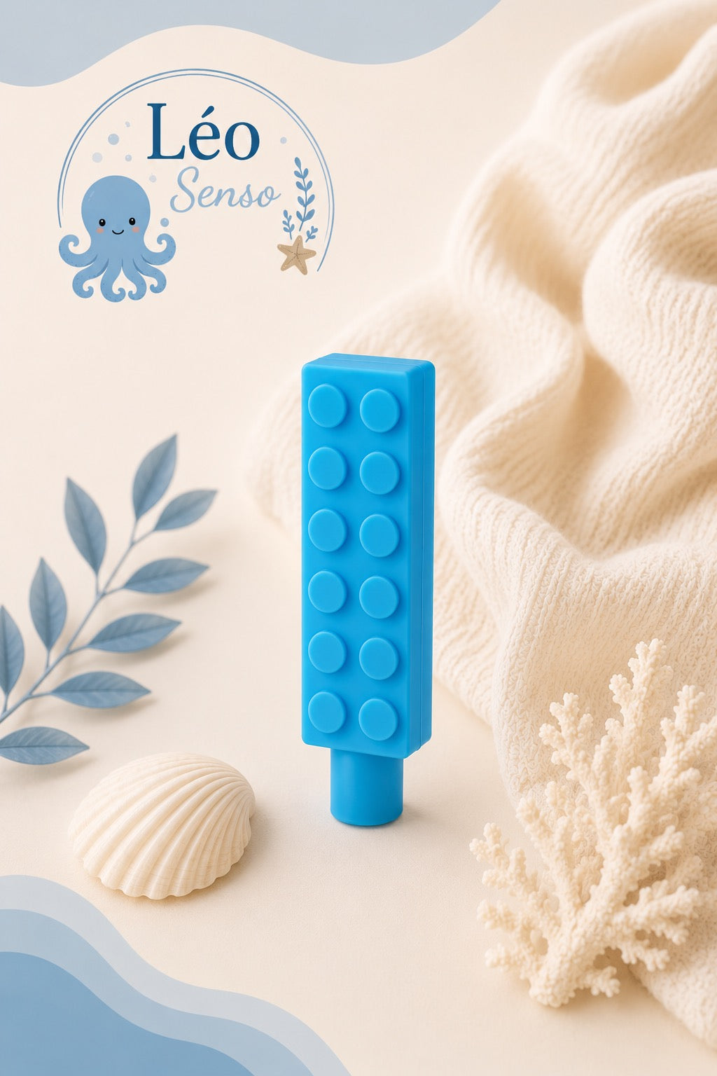 Brique Sensorielle sur Crayon – Mâchouille à fixer